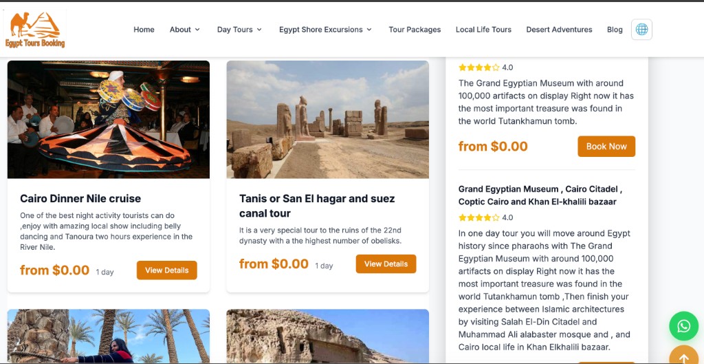 Egypt booking tours